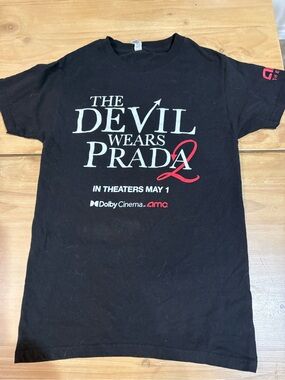 The Devil Wears Prada 2 Graphic Tee - AMC Thester logo size XS
